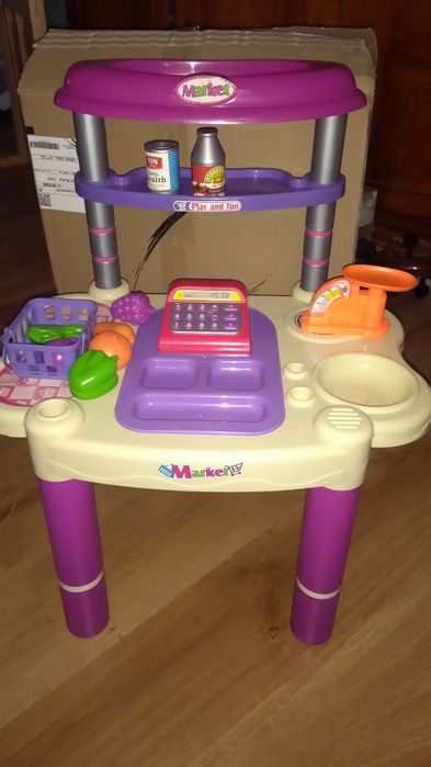 Magazin / Market place cu casa de marcat muzicala, 21 piese, H=60 cm -