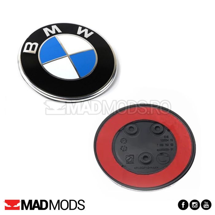 Emblema BMW 82 / 74 / 45mm capota portbagaj seria 1 2 3 4 5 6 7 8 i X M