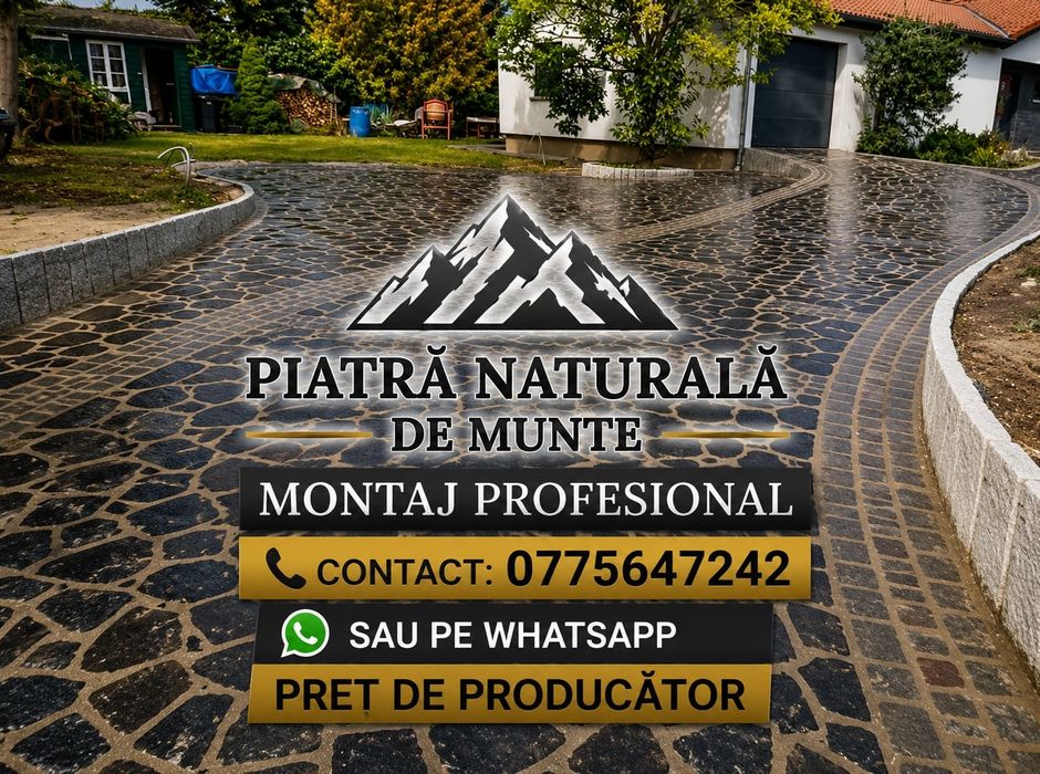 Piatra naturala de munte si montaj