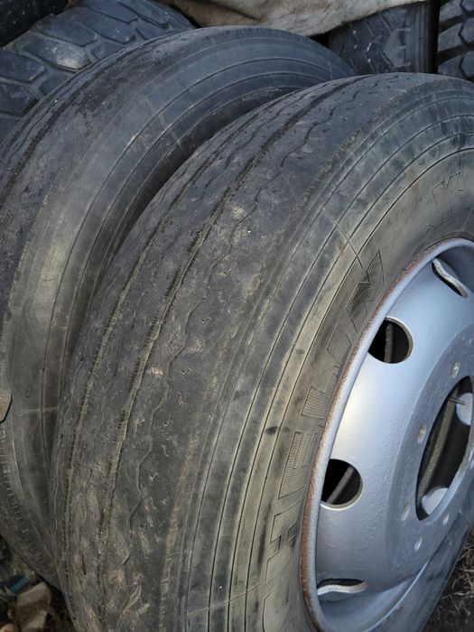 jante anvelope roti complete cu 8 gauri fara camera 245/70t17.5, 265/70r17.5, 285/70r19.5