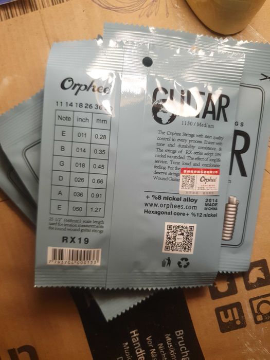 Продавам струни Orphee 11 50 за електрическа китара
