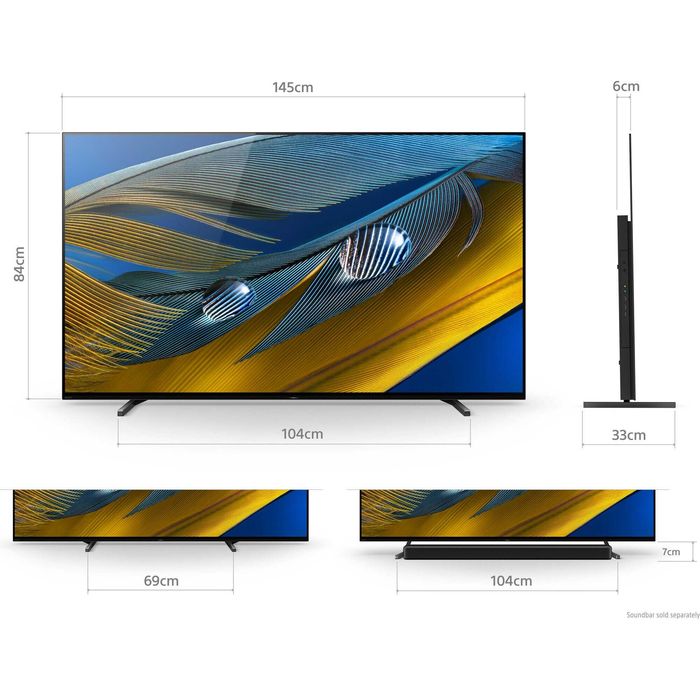 Телевизор OLED - Sony 65A83J, 65", 120Hz Smart Google TV, 4K Ultra HD