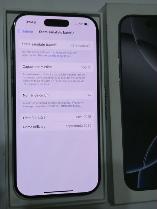 Vand/schimb iPhone 16 Pro 256gb Black