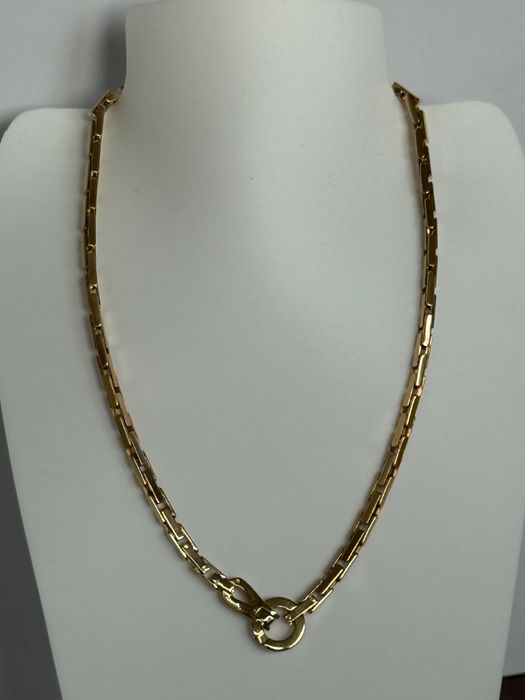 Оригинално 18К Златно Колие Cartier 64г 42см; Топ Оферта!
