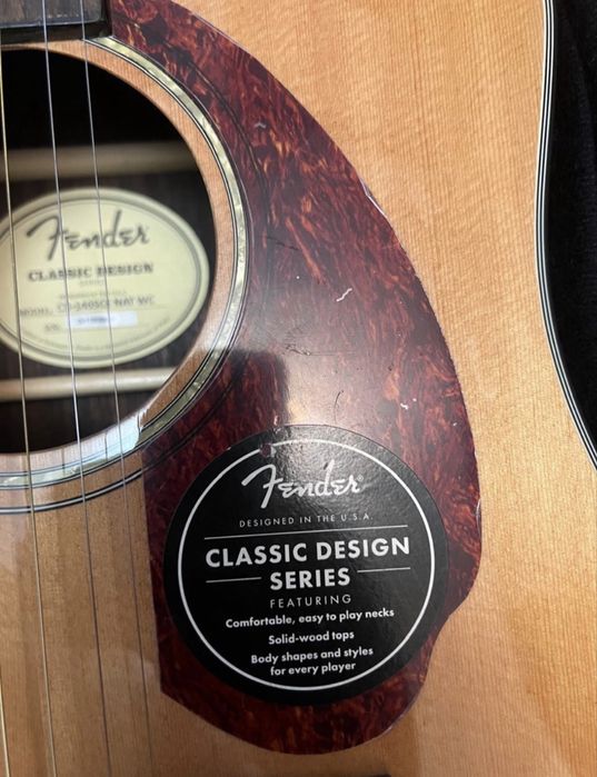 Продам гитара FENDER CD-140SCE NAT WC