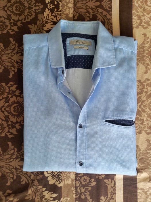 Стилни мъжки ризи |  Slim fit M-размер