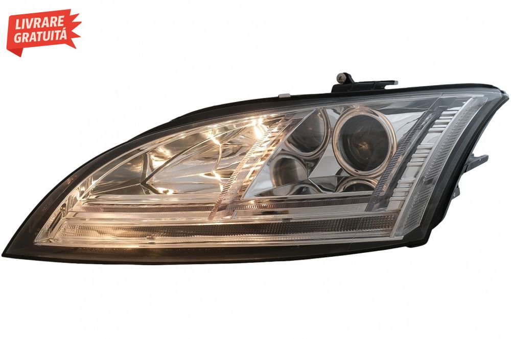 Faruri Xenon LED DRL Audi TT 8J (2006-2010) Crom Semnal Dinamic