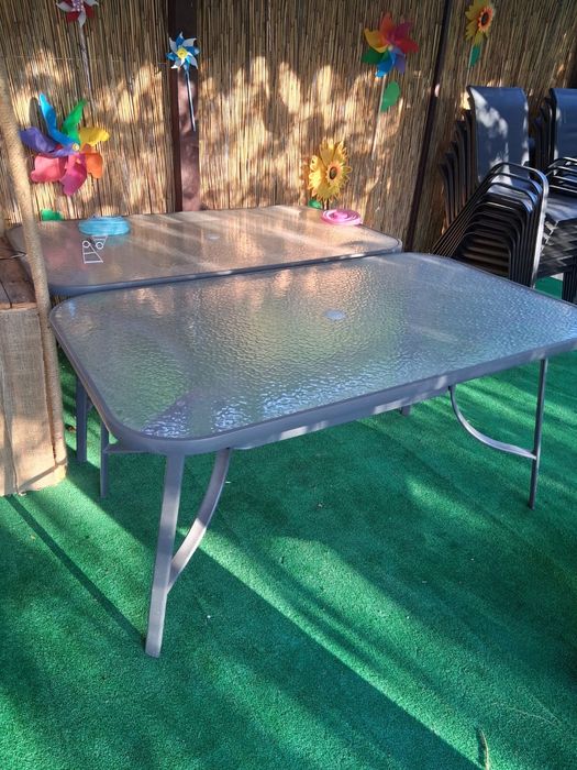 Masa grădină cu blat sticla securizată