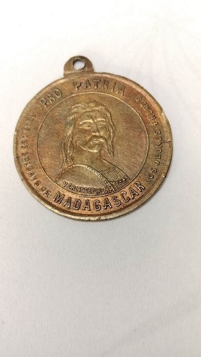 Medalie / jeton patriotic istoric original, emis în Franța în anul 1895
