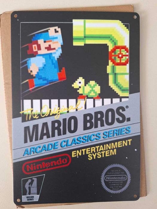 Poster Super Mario Bros Nes Retro Video Game Metal Poster Sign 20x30cm