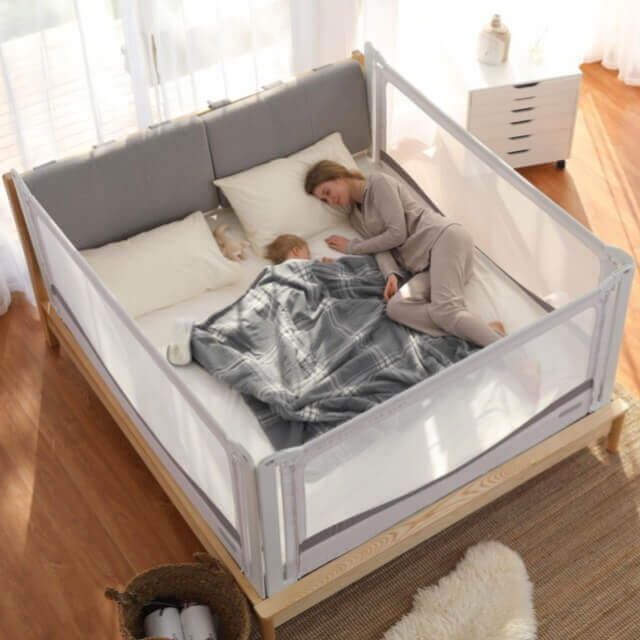 Protectie laterala pat XXL inaltime ajustabila 81-96 cm