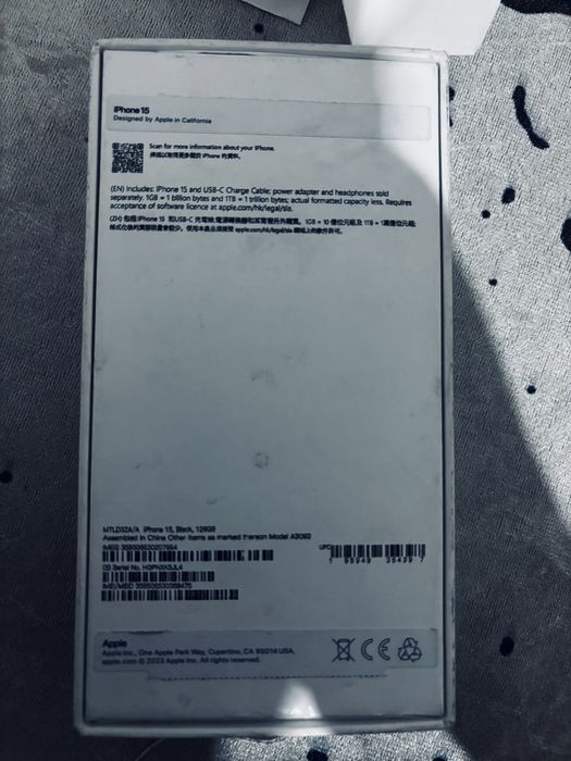 iPhone 15 128гб черный цвет