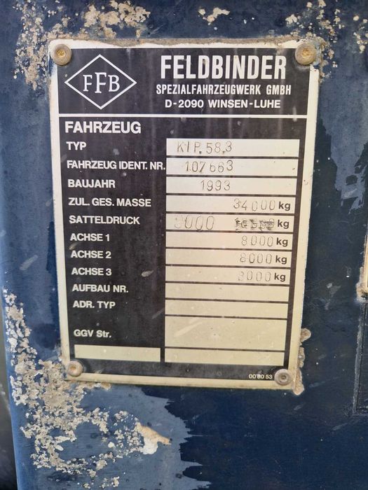 semiremorca Silo Feldbinder 58 m3, aluminiu