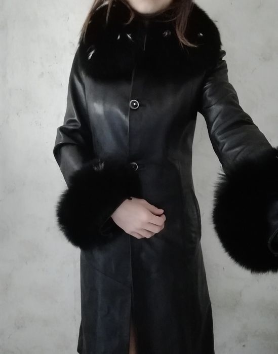 Дамско палто естествена кожа