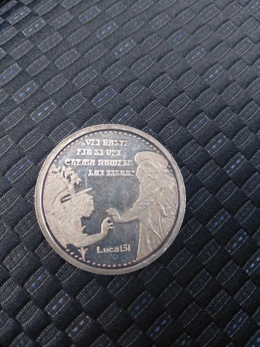 Medalie Argint 925‰, 22grame,  autentica, Monetaria Statului