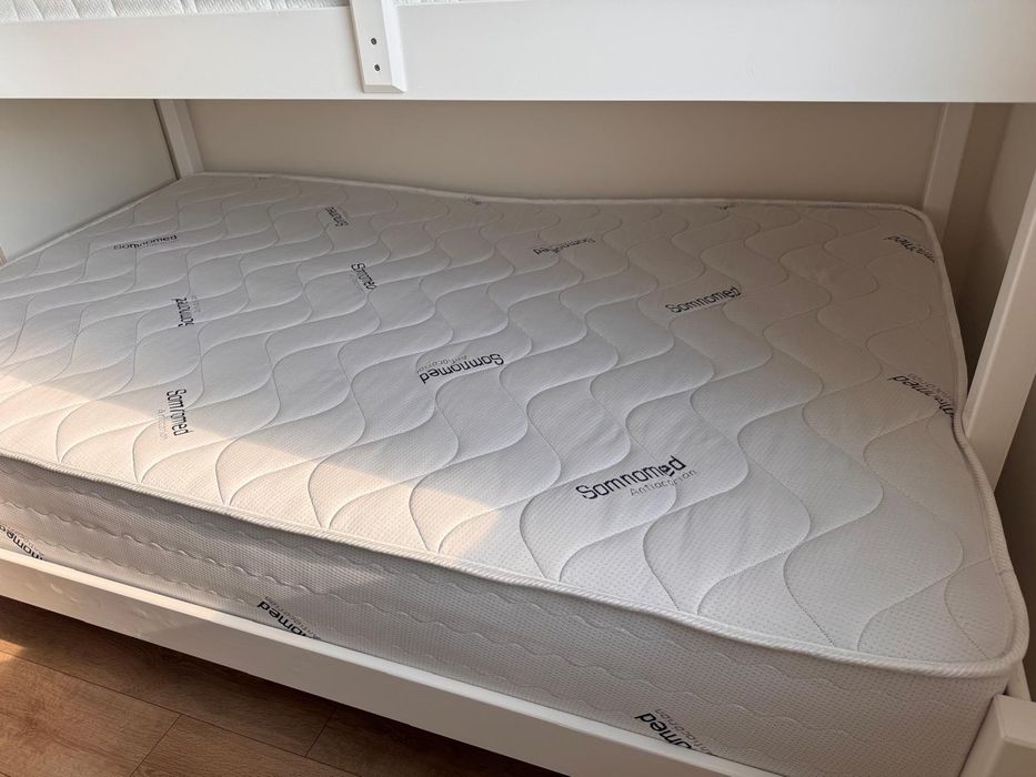 Saltea cu arcuri Pocket Somnomed Comfort Fit HoReCa 120×200, înălțime 30 cm, spumă cu memorie, husa tratament antiacarieni, fermitate mediu-tare