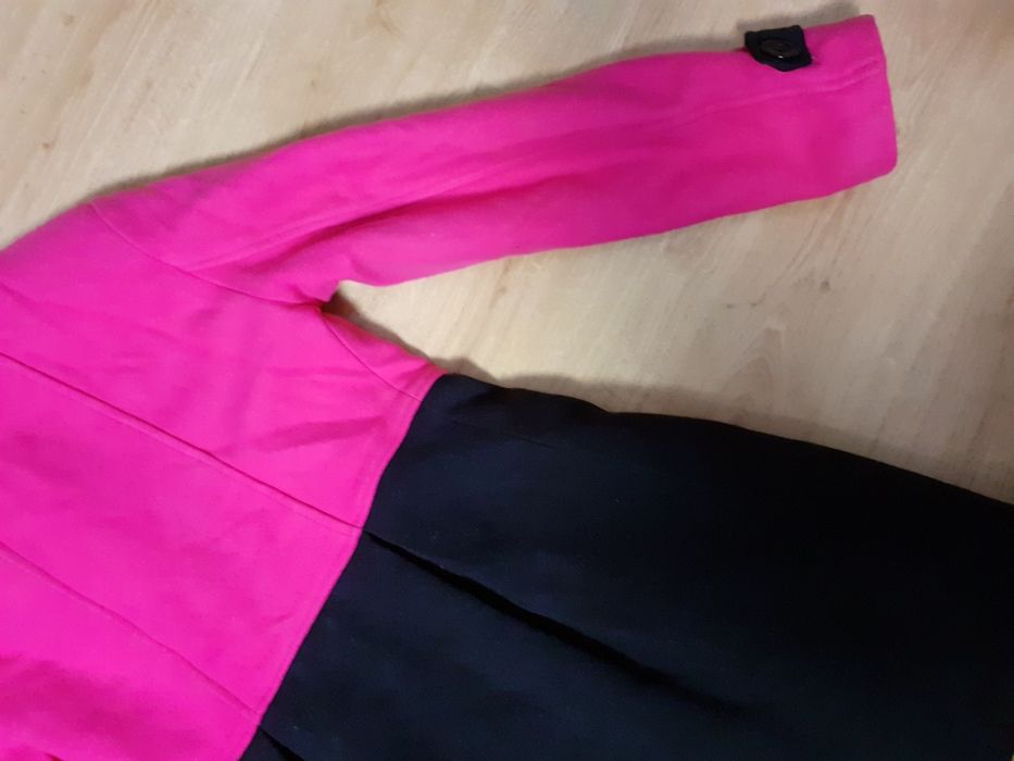 Palton roz-negru fetiță