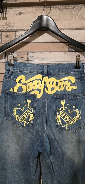 Дамски дънки с висока талия М-(х-648)