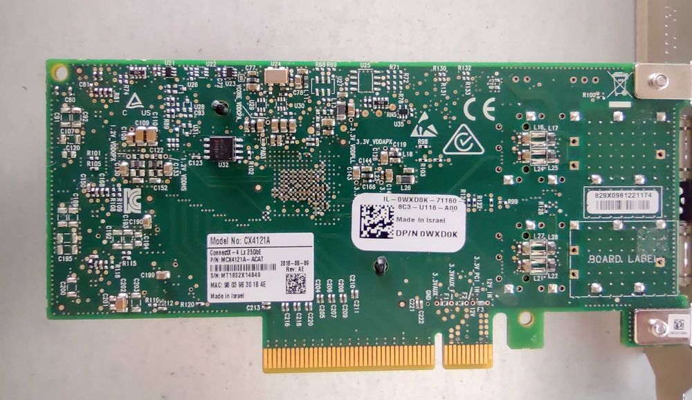 Мрежов Адаптер HPE 640SFP28 25Gb/10Gb SFP28 PCIe3 x8 Mellanox CX4121A