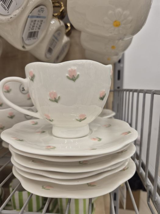 Cană flori hand made