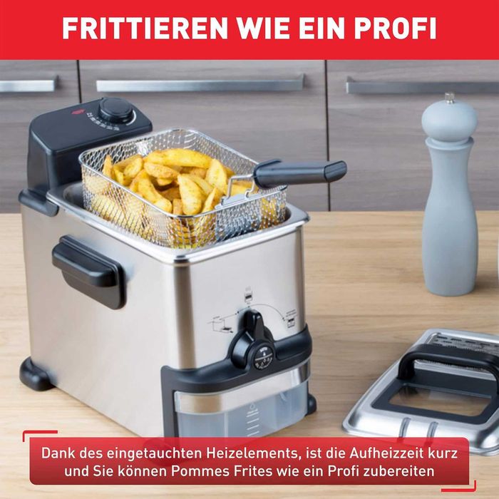 Фритюрник Tefal Oleoclean Compact 2L (FR7016) 1500W с маслена филтрация