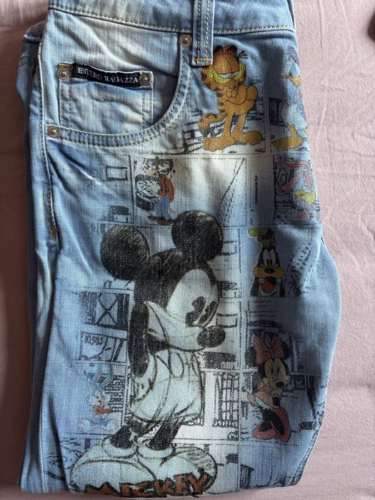 Дънки с Disney принт, размер 28