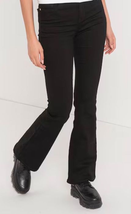Blugi de dama River Island, bootcut, midwaist, 25-L32, negri - Noi