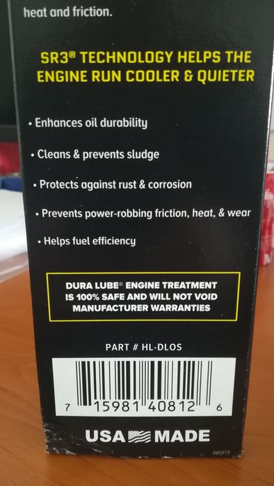 Dura Lube Duralube tratament motor original USA (946ml)