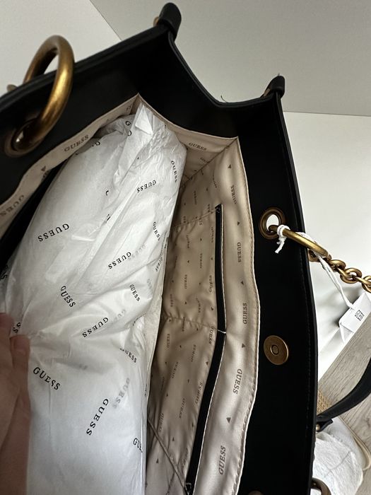 Geanta mare GUESS, Aviana Tote, neagra, noua - cu eticheta