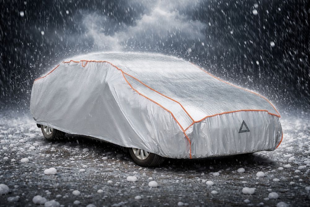 Покривало брезент против градушка за автомобил L - 483 х 178 х 119см