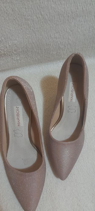 Pantofi roz pudra de gala