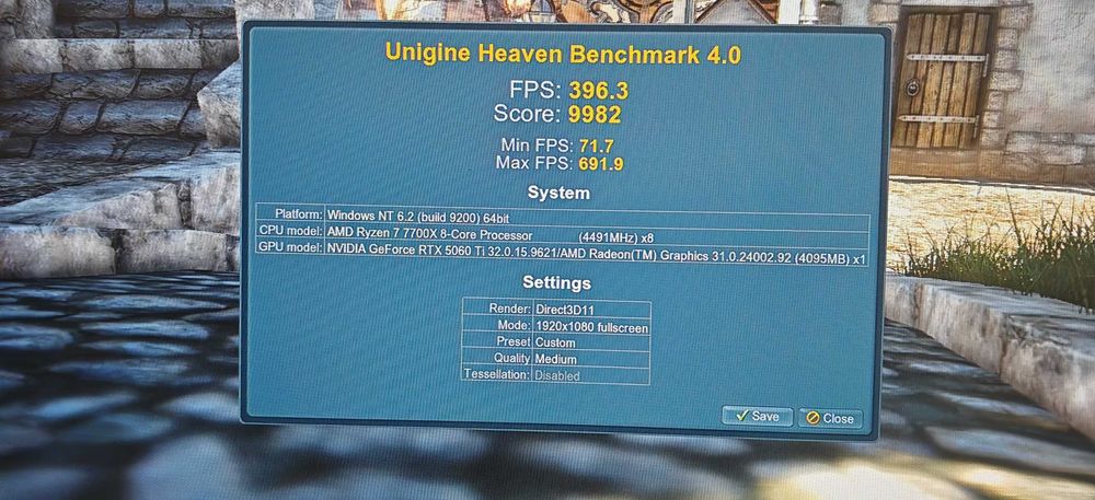 Геймърско РС за ТОП Гейминг Ryzen 7 7700X/32Gb/1.5Tb/RTX 5060TI/WiFi & BT/Гаранция