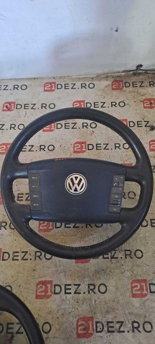 Volan din piele complet cu airbag si comenzi pentru VW Phaeton / Touareg 7L