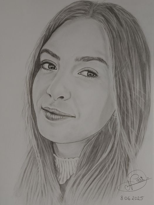 Portret la comandă în grafit, cărbune și gel