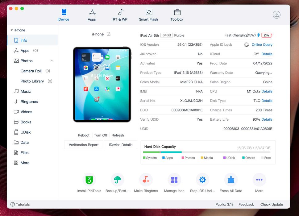 iPad Air 5 M1 64gb Impecabila bateria 93%