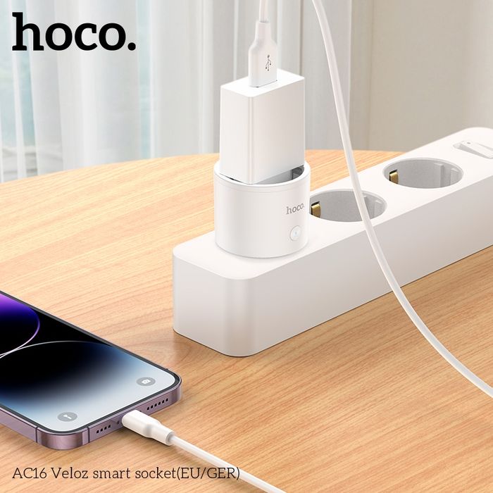 Hoco AC16 Veloz Smart Plug смарт розетка с дистанционным управлением