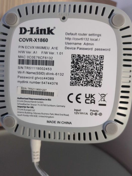 D-Link COVR-X1860 Mesh Wi-Fi 6 (802.11ax) - 2 unitati disponibile