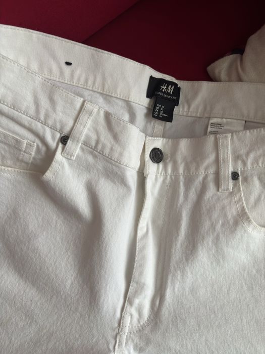Blugi H&M skinny fit marimea 33 albi
