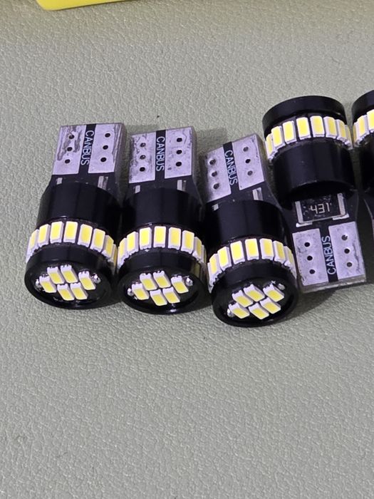 Becuri LED T10 W5W 6000K Canbus–300lm, 800% mai puternice, 6 buc