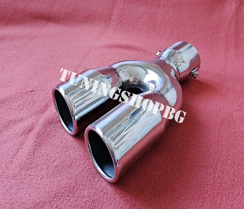 Спортен накрайник двуцевка ауспух двустранен