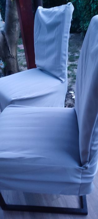 Set 6 huse scaune, universale, gri antracit, noi, benzi elastice