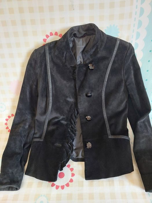 Замшевый  пиджак 44 размер