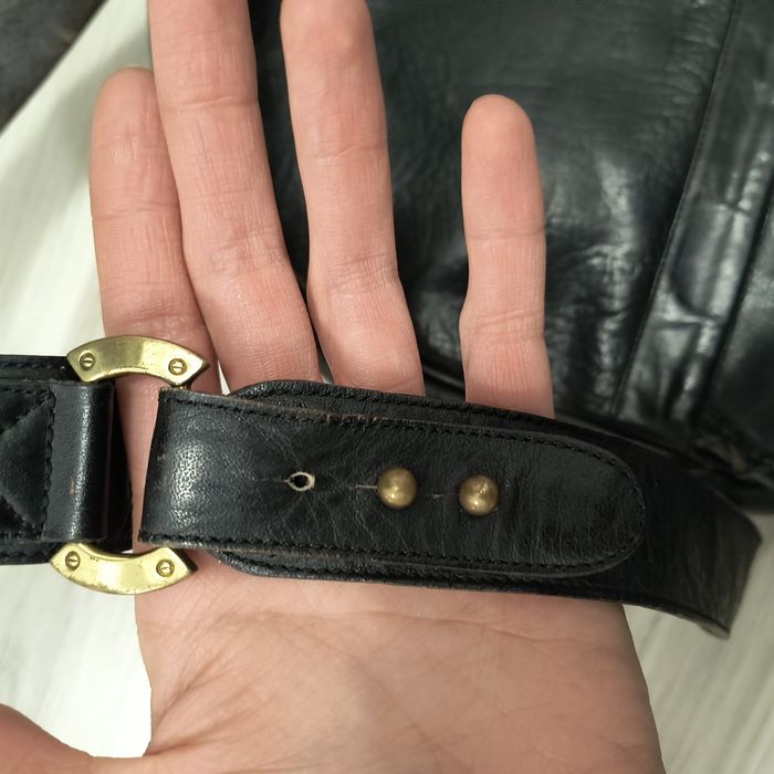 Geantă din piele naturală feronerie aurie 26/27 cm