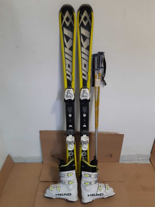 Schiuri copii 130 cm Volkl set schi+clapari+bete skiuri copii buyback
