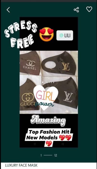 ЛУКСОЗНИ ПРЕДПАЗНИ МАСКИ ЗА ЛИЦЕ ТопБрандове Модерни Luxury Face Mask