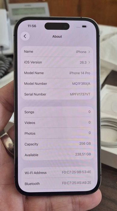 iPhone 14 Pro 256gb, батерия 100%, комплект+6 кейса/бартер