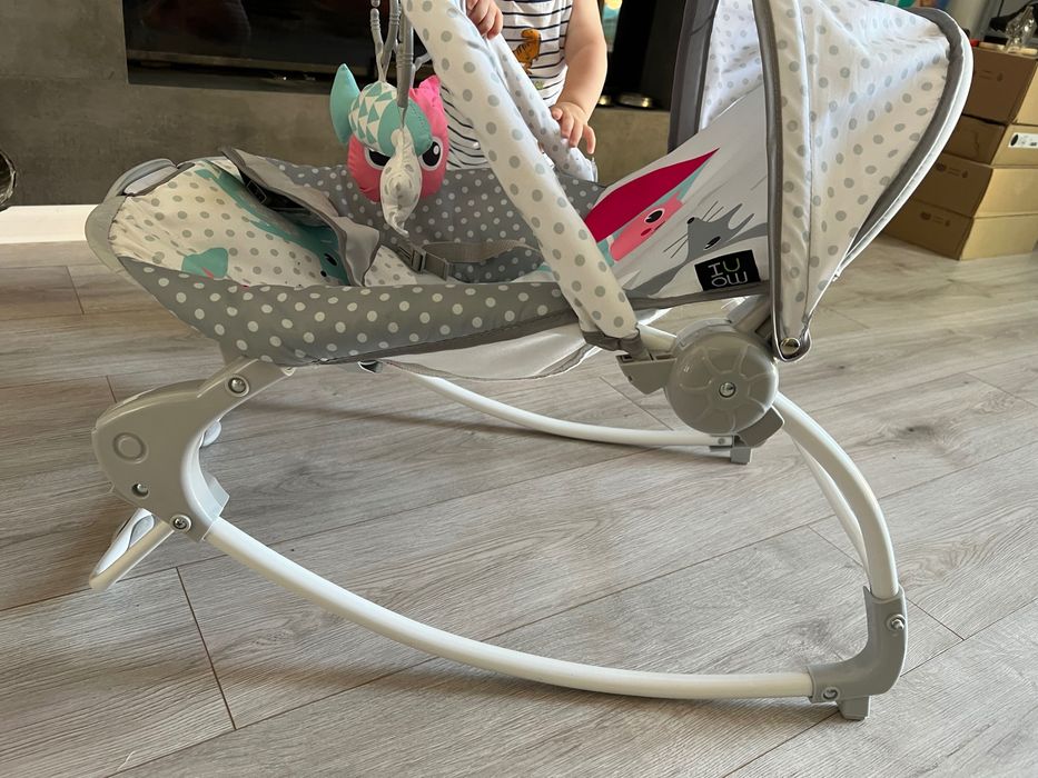 Шезлонг Moni - Lovely Forest, сив