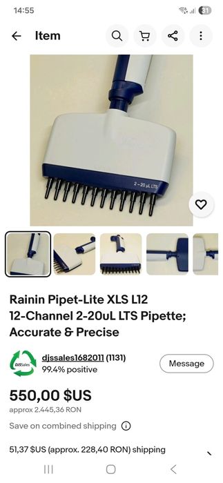 Pipeta profesională Rainin