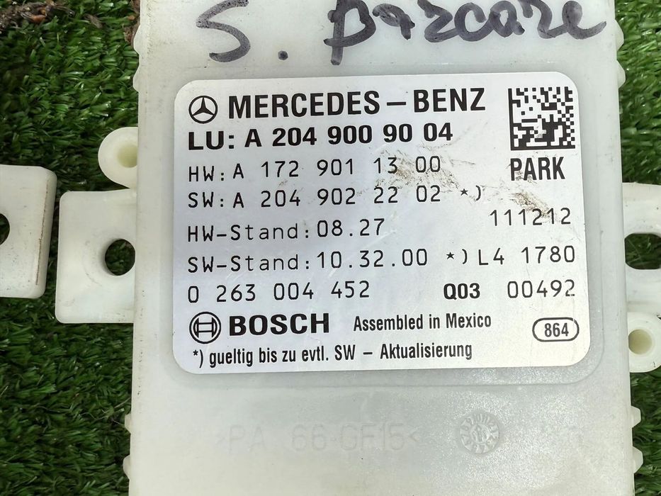 SENSOR MODUL PARCARE MERCEDES BENZ C220 C204 W204 CDI C-CLASS COUPE 2.2 DIESEL 2013 2008-2014 MERCEDES BENZ C250 C204 W204 CDI 2.2 DIESEL 2012 2008-2014 COD OEM A2049004106 A2049009004