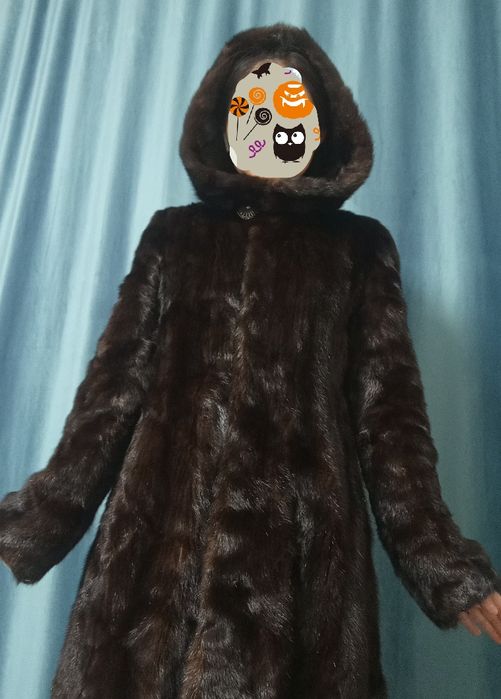 Шуба классика с капюшоном